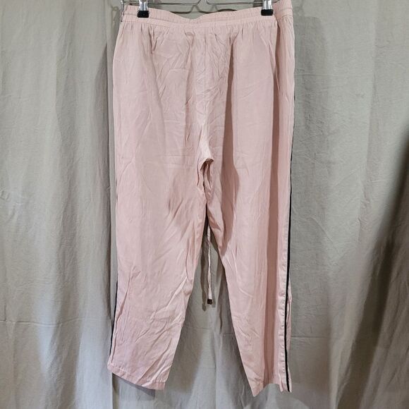 Hashtag size small tan cream black stripe thin Drawstring pants - Picture 3 of 4